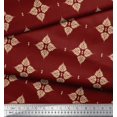 thumbnail image 2 of Soimoi Velvet Fabric Floral Block Print Fabric by The Yard 58 Inch Wide, 2 of 5