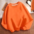 thumbnail image 4 of lcziwo Chandail pour Enfants à Col Rond, Chandail de Base Uni pour Enfants, Tunique Décontractée Oversize à Épaules Tombantes à Manches Longues, Mode Automne Hiver Sans Capuchon, Liquidation Orange, 6 Ans, 4 of 4