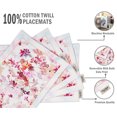 thumbnail image 4 of Vargottam Napperons - Napperon pour Table à Manger, Ensemble de 4 - Serviette en Coton Imprimée et Réversible - Napperons d'Intérieur pour Table de Salle à Manger à la Maison et en Cuisine - Fleur Aquarelle (Multicolore), 4 of 5