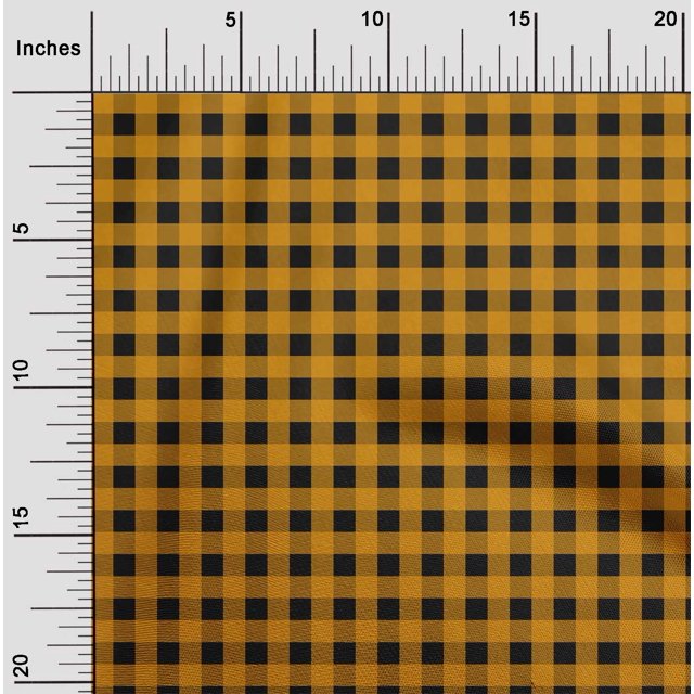 oneOone Cotton Cambric Fabric Gingham Check Print Sewing Fabric BTY 56 Inch Wide
