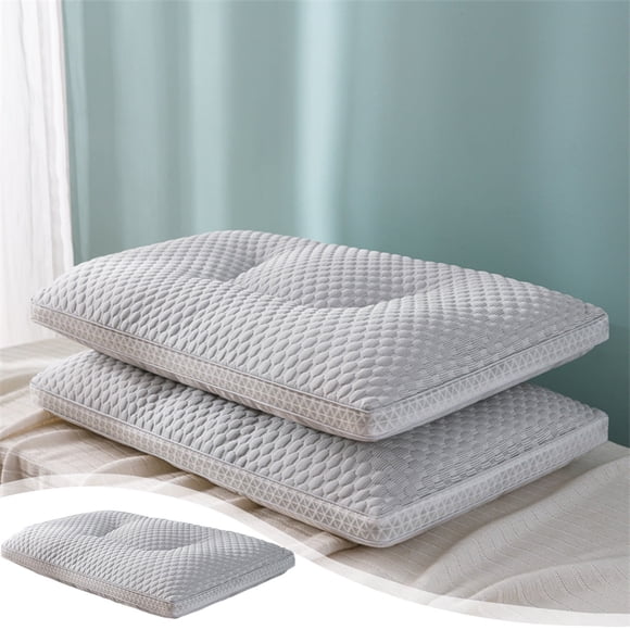 RKSTN pillows Cool Ice Silk Water Vertical Knitted Pillow Non-collapse Cervical Vertebra Protection Whole Head Sleep Aid Household Pillow Core bedroom decor