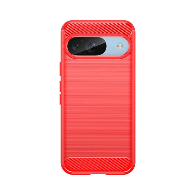PANDACO Red Brushed Metal Case for Google Pixel 9