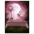 thumbnail image 2 of Fantasy Garden with a Flamingo - Modern Landscape Wall Art Canvas, 2 of 3