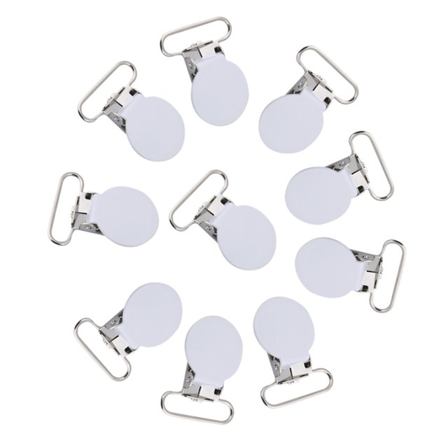 10 Pcs Bretelles Rondes 25mm Clips de Bretelles pour Hommes Attaches de Draps Clips de Fixation de Draps