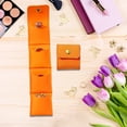 thumbnail image 4 of Orange Mini Travel Jewelry Bag Portable Compartment Storage Bag For Rings Earrings Necklaces Small Pouch For Organizing Jewelry On The Go Orange, 4 of 7