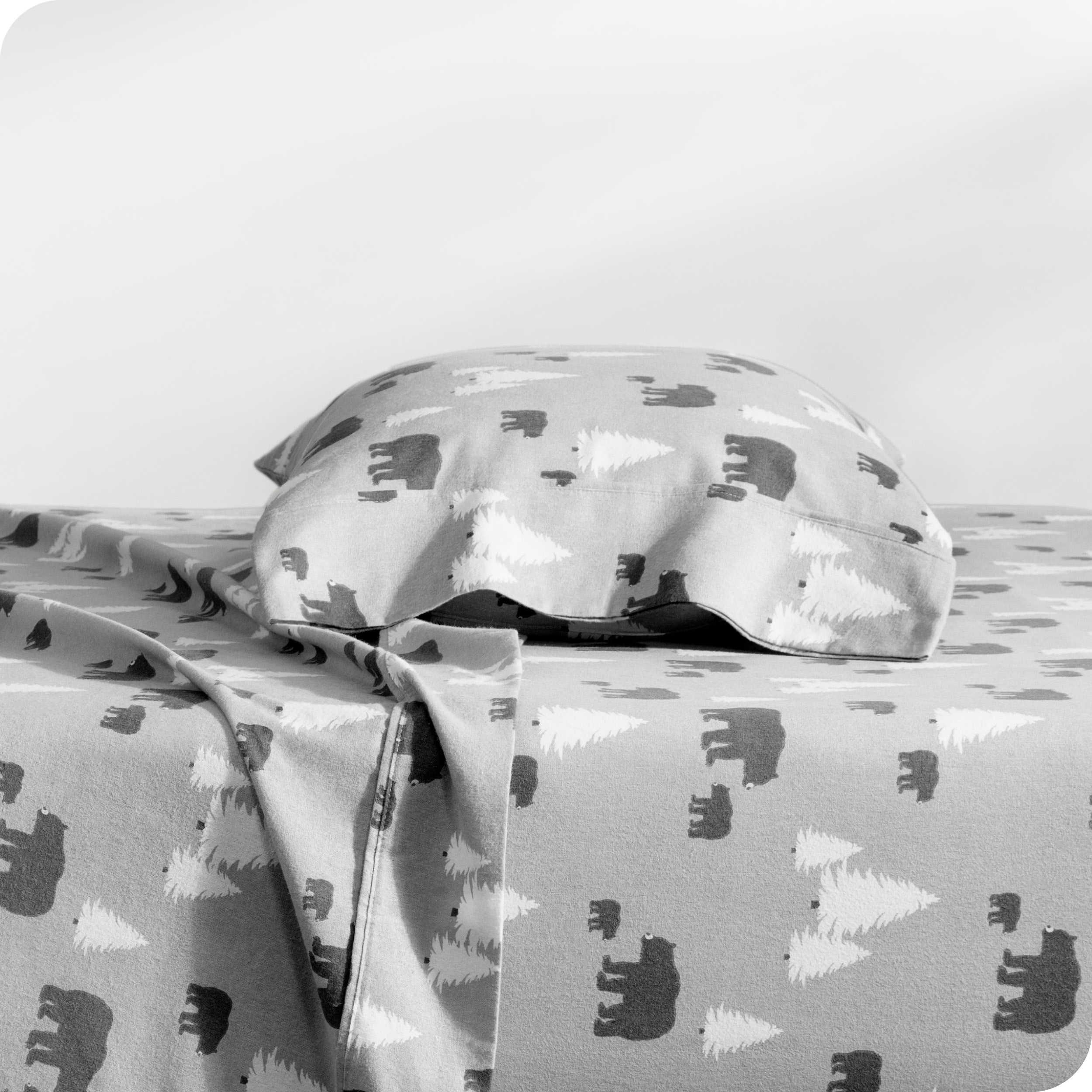 Bare Home Flannel Sheet Set - 100% Cotton - Deep Pocket - Twin, Kodiak, 3-Pieces