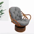 thumbnail image 4 of Luzkey Textured Tufted Rattan Swivel Rocking Cushion Pad Seat Cushions 48" x 24" Outdoor/Indoor Gray(Only Cushion), 4 of 8