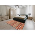 thumbnail image 4 of Ahgly Company Tapis d'Intérieur Carré Abstrait Brun Camel, 7 Pieds Carré, 4 of 6