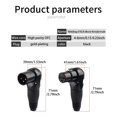 thumbnail image 2 of 2X L-Type 3 Pin XLR Male/ Female Connector Mic Cable 90 Degree Audio Wire Connector for Speaker Systems XLR Plug, 2 of 8