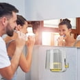 thumbnail image 4 of Support de Rangement Porte-Brosse à Dents avec Gobelet de Rinçage, Support Mural Sans Perçage pour l'Organisation de la Salle de Bain (Blanc, 1 Pce) Rkxzt, 4 of 9
