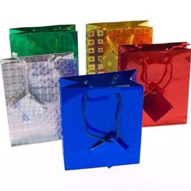 12 Holographic Gift Bag - All Occasion Bags