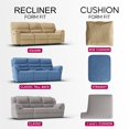 thumbnail image 3 of CHOK 2024 Housse pour Causeuse Inclinable - Gris Pâle Uni - Housse pour Fauteuil Inclinable 2 Places, 3 of 8