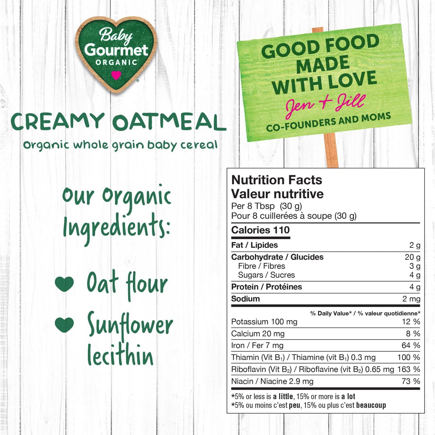 Céréales biologiques aux  gruau crémeux Baby Gourmet
