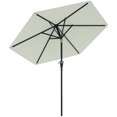 thumbnail image 1 of Outsunny Parasol de Patio, Parasol Extérieur avec 6 Baleines, Blanc Crème, 1 of 10
