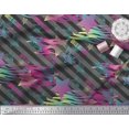 thumbnail image 2 of Soimoi Velvet Fabric Star & Diagonal Stripe Print Fabric by Yard 58 Inch Wide, 2 of 3