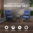 thumbnail image 2 of Four Seasons Courtyard Beaumont Ensemble de Conversation à Assise Profonde 3 Pcs, Gris/brun, 2 of 7