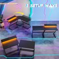 thumbnail image 4 of Bestier Bureau d'Ordinateur de Jeu en Forme de L avec Support pour Moniteur Noir, 4 of 6