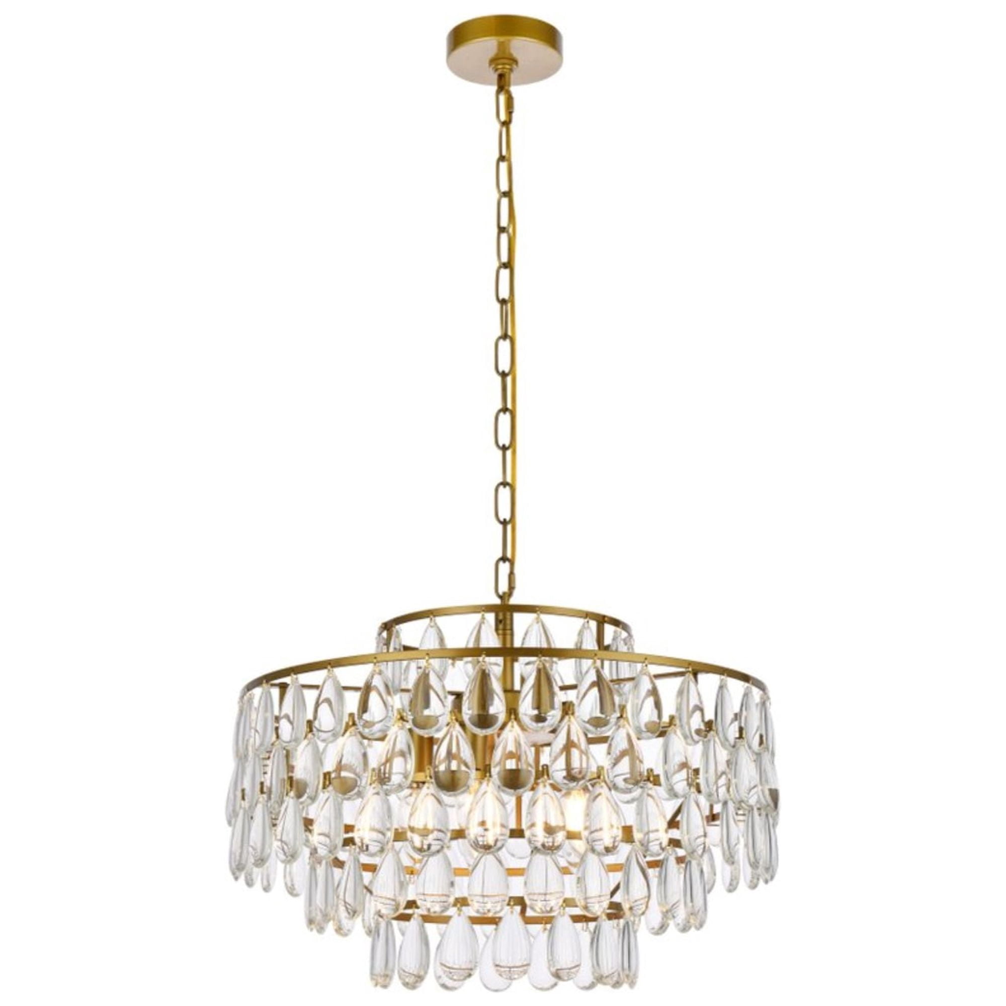 Elegant Lighting Mila 20 inch pendant in brass