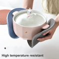 thumbnail image 3 of 5Pcs Insulation Pad with Hanging Hole Honeycomb Design Anti-scalding TPR Dining Room Kitchen Table Tableware Placemat for Gifts, 3 of 8