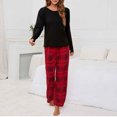thumbnail image 5 of LSLJS Ensembles de Pyjama pour Femmes Mode Décontractée Manches Longues Confortable Ensemble à Carreaux Chandail Hauts Blouse Cadeaux pour Hommes, 5 of 5