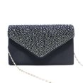 thumbnail image 3 of thinsony Sac Enveloppe pour Femmes Rectangulaire avec Strass Sac à Main de Mariage Cadeau d'Anniversaire Bleu Foncé, 3 of 9