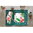 thumbnail image 2 of Vargottam Napperons - Napperon pour Table à Manger, Ensemble de 4 - Serviette en Coton Imprimée et Réversible - Napperons d'Intérieur pour Table de Salle à Manger à la Maison et en Cuisine - Floral Tropical (Vert Sarcelle), 2 of 5
