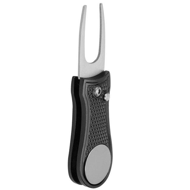 Pitchfork, Beau Travail Matériel en Acier Inoxydable Putting Green Fork Pliable Design Léger en Poids pour l'Extérieur pour Rouge, Vert, Gris, Noir
