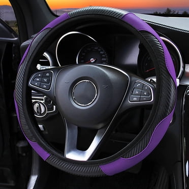 Car Steering Wheel Cover, Comfortable Universal Steering Wheel Cover Exquisite Appearance For Vehicle Black,Black Red,Black Wine Red,Black Purple,Black Blue
