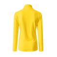 thumbnail image 5 of Mefallenssiah Mode Femmes Col Roulé Uni Manches Longues Tricot T-Shirt Ajusté Blouse Hauts Jaune TG, 5 of 5