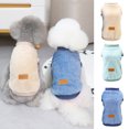 thumbnail image 1 of Trayknick Pet Sweater Solid Color Keep Warmth Skin-friendly Pet Dogs Fleece Sweatshirt Costume for Winter Khaki, 1 of 13