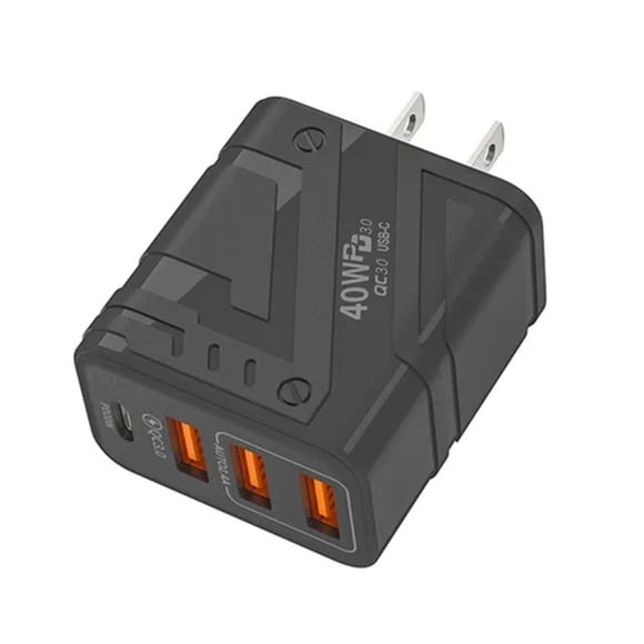 40W Power Station with 3 USB & 1 PD Ports for All Devices Compact Universal Charger