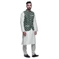 thumbnail image 2 of Atasi Indian Traditional Kurta Churidar Pajama Set With Nehru Jacket For Men, 2 of 3