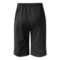 thumbnail image 5 of JDQJBZ Short en Lin Décontracté pour Homme à Rayures Imprimées, Cordon de Serrage, Poche, 5 Pouces, Short d'Été, 5 of 5