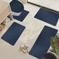 thumbnail image 3 of Maplenight 5-Pieces Large Bathroom Rug Set with Toilet Cover - Soft Velvet Fleece, Non-Slip, Water Absorbent, Washable, Modern Style Blue, 3 of 7
