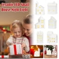 thumbnail image 4 of HLONK Ceramic Christmas Village Set LED Christmas Village Houses νυ фα π( ;☆ {✨ αб }ο U9V0, 4 of 9