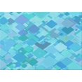 thumbnail image 1 of Ahgly Company Machine Washable Indoor Rectangle Transitional Bright Turquoise Blue Area Rugs, 2' x 4', 1 of 7