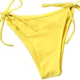 thumbnail image 3 of Gupgi Womens Solid Color Swimming Set, Bandage Bikini Top + Lace Up Briefs, 3 of 5