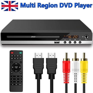 Region Free 1080p DVD Player with HDMI Cable & USB Input