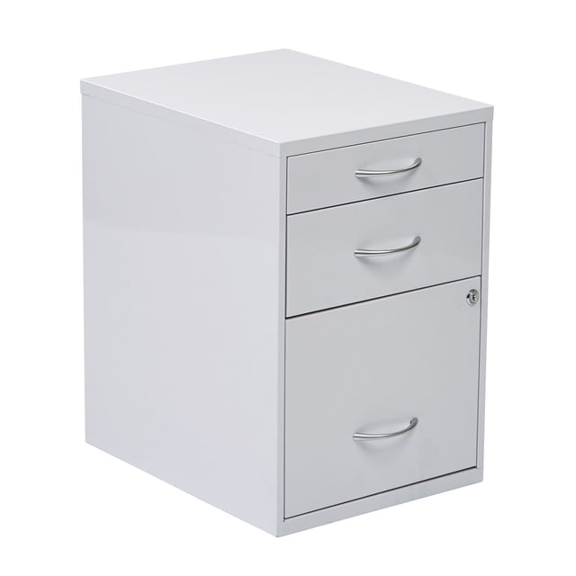 OSP Designs 22” White Metal File Cabinet