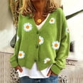 thumbnail image 2 of 2025 Cardigan pour Femmes Chandail Classique à Dos Ouvert Chandails Col Ras du Cou Col à Boutons Cardigan pour Femmes Tricot devant Ouvert, 2 of 4