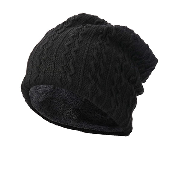 cfhntfmh Tuques pour Hommes Femmes Hiver Chaudes Doublées en Molleton Tuque Tricotée Ample Bonnet Doux Extensible
