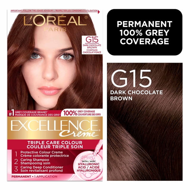 L'Oréal Paris Excellence Crème Coloration Cheveux, Coloration Permanente à l'Acide Hyaluronique