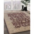 thumbnail image 2 of Ahgly Company Indoor Square Mid-Century Modern Chestnut Brown Oriental Area Rugs, 8' Square, 2 of 6