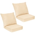 thumbnail image 1 of Gymax 2PCS Deep Seat Chair Cushion Pads Set Indoor/Outdoor w/ Rope Belts Beige, 1 of 10