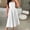 01 White, variant on Weiqiqre Casual Dresses for Women Spaghetti Strap Bustier Midi Dress Low Cut Flowy Pleated Hem Formal Dresses with Pockets