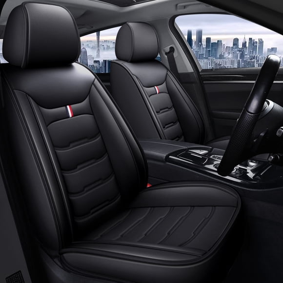 Maidao Car Seat Covers Full Set for Honda for Crosstour 2010-2015 5 Seats Front Rear Cushion Protector with Pillow Black
