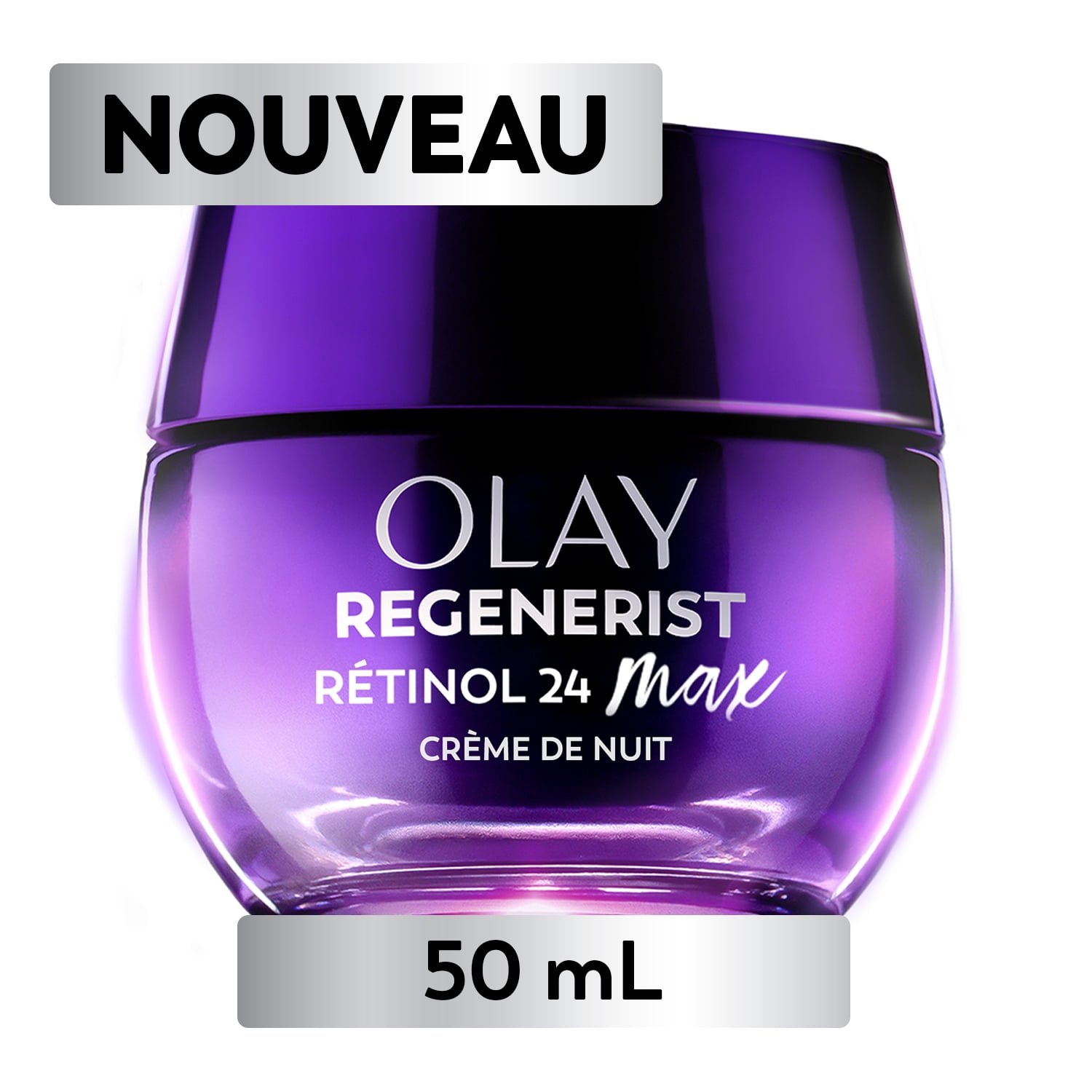Hydratant Pour Le Visage Olay Rétinol 24 Max, Crème Pour Le Visage, Crème De Nuit Contre Les Rides Anti-Âge, Sans Parfum, 50 mL