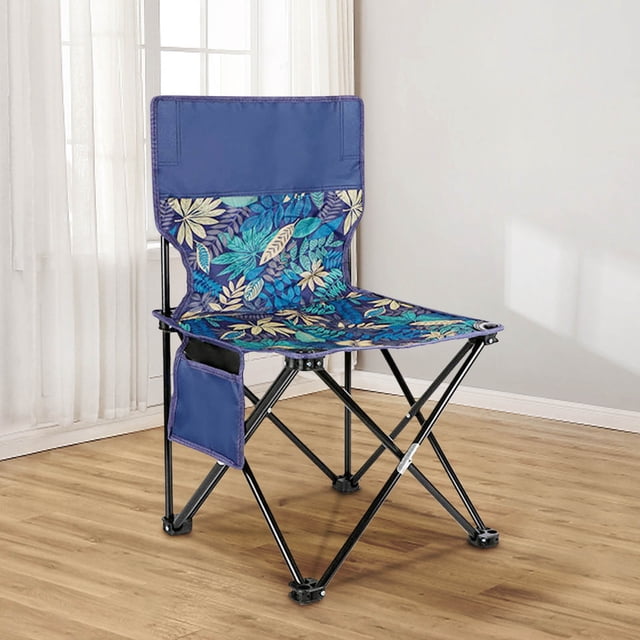 LSLJS Camping Chair, Oxford Cloth Cushion Space Saving Folding Chair Rust Proof for Outdoor, Home Kitchen Gadgets Accessories