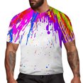 thumbnail image 4 of Ketyyh-chn99 Chemises en Lin pour Hommes T-Shirt Surdimensionné Homme Coton Confortable Manches Courtes Col Rond Coupe Décontractée T-Shirt Ample Doux T-Shirt Classique Rose Vif,3TG, 4 of 4