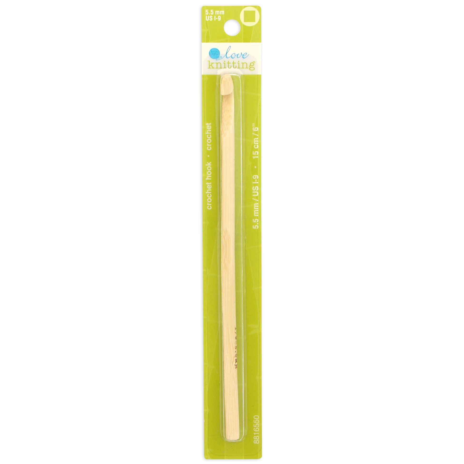 LOVE KNITTING 15 cm (6 in) Bamboo Crochet Hook, 15 cm (5.9 in), 5.5 mm (0.22 in)